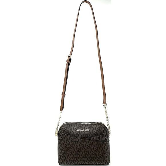 NWT Michael Kors Womens Jet Set Medium Crossbody Leather Handbag (BROWN)-OS - Picture 6 of 7